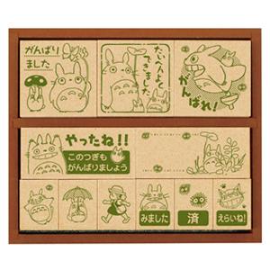 ビバリー となりのトトロ 木製ごほうびスタンプ【2】（木製ゴム印）/SG-128/先生 スタンプ/教師用 スタンプセット ご褒美スタンプ/ジブリ/スタンプ セット/キャラクター グッズ/イラスト/文具/文房具 かわいい/可愛い/ごほうび印/はんこ/ハンコ/判子