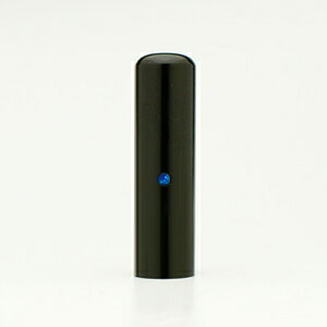 送料無料◆印鑑 はんこ EXECUTIVE 黒水牛 ブルーサファイア 会社 銀行印 16.5mm（寸胴タイプ) [印鑑 作..