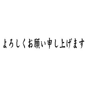 定型ゴム印 名刺用ご挨拶ゴム印 6×31mm 横-【よろしくお願い申し上げます】 [定型 スタンプ はんこ ハンコ 判子 ゴム印 事務用品 ビジネス ビジネス印 会社印]【メール便配送対応商品】