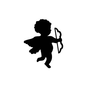 ゴム印 イラストスタンプ 8×8mm【エンジェル】D-002 [スタンプ はんこ 判子 ハンコ ワンポイント 定型 ..