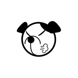 ゴム印 イラストスタンプ 8×8mm【プンプン-犬】H-016 [いぬ スタンプ はんこ 判子 ハンコ ワンポイント 定型 イラスト かわいい 可愛い おしゃれ]【メール便配送対応商品】