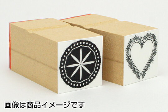 株式会社ハンコヤドットコム(R)のゴム印 レーススタンプ 30×30mm lace3030-018 [模様 スタンプ レース柄 定型 イラスト ゴム印 はんこ ハンコ 判子 かわいい 可愛い おしゃれ]｜アングル2