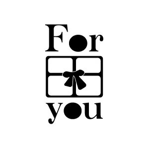 樂天商城 - ゴム印 タグスタンプ 23×39mm tag2339-003 「For you」 [スタンプ 英字 定型 ゴム印 はんこ ハンコ 判子 かわいい 可愛い おしゃれ]