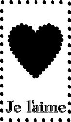 ゴム印 タグスタンプ 23×39mm tag2339-013 「Je l’aime」 [スタンプ 英字 定型 ゴム印 はんこ ハンコ 判子 かわいい 可愛い おしゃれ]