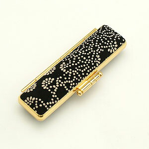 印鑑ケース いちふ(ICHIFU) 金枠ケース(朱肉付き) 小紋 IB-11204(対応印鑑10.5mm-12.5mm) [おしゃれ レディース 女性向け かわ...