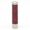 送料無料◆印鑑 はんこ チタン印鑑 銀行印 革張りリザードチタン(赤) 13.5mm [印鑑 作成 銀行印 ハンコ 名前 判子 ギフト プレゼント お祝い 子供...