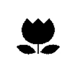 チェックゴム印 6×6mm【チューリップ】 [スタンプ はんこ 判子 定型 イラスト ゴム印 ワンポイント ミニスタンプ 入園準備 入学準備 ハンコ かわいい 可愛い]【メール便配送対応商品】