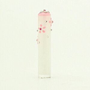 印鑑・はんこ/おしゃれはんこ/ネイルアート/ホワイト×ピンク系 トップ部分フラワー/N-05/（60x12mm)/銀行印・認印[印鑑 銀行印 認め印/ハンコ/判子/かわいい 可愛い/女性 子供 レディース/ギフト プレゼント お祝い/名前]【メール便配送対応商品】