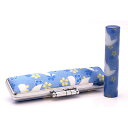 送料無料◆印鑑 はんこ 和ざいく・なごみざいく印鑑 ブルー系 WB-11 はと 印鑑ケースセット(印材:12mm ケース:12mm用) [銀行印 認め印 認印 ...