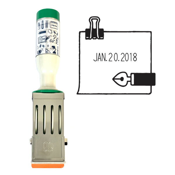 サンビー eric 日付印 M メモ帳 イラスト 日付スタンプ/ゴム印 ハンコ はんこ 判子/デザイナーズ コラボ/おしゃれ かわいい/SANBY/文房具/文具