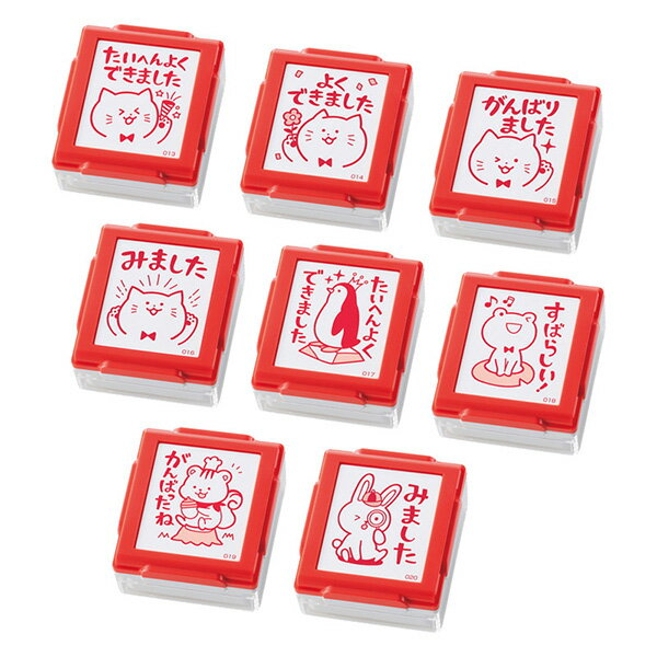 シャチハタ いいね！スタンプくん（ボディー色：レッド インキ色：赤）単品 [先生 スタンプ 評価印 教師用 シヤチハタ 浸透印 はんこ ハンコ 判子]