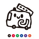 シャチハタ/スマイルスタンプ かわいい ネーム9 のりものNo.076 （イラストのみ） 印面サイズ：直径9.5mm