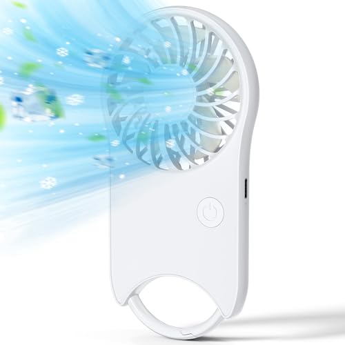 色：ホワイト ハンディファン 静音 手持ち扇風機 2024革新モデル 携帯扇風機 強力 超軽量 長時間稼働 3段階風量 Type-C急速充電 ハンディ扇風機 小型 扇風機 ハンディ ファン 首掛け 小型扇風