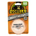 サイズ：1 Pack Gorilla Tough & Clear Mounting Tape, Double-sided, 2.5cm X 150cm, Clear