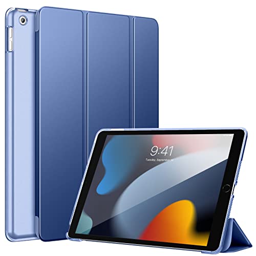 色：Navy Blue iPad 10.2 ケース 2021/2020/2019 Dadanism 第9世代/第8世代/第7世代 Apple iPad 10.2インチ 2021/2020/2019モデル 半透明 カバー スタンドケース オートスリープ機能 軽量 薄型 PU*PC マイクロファイ