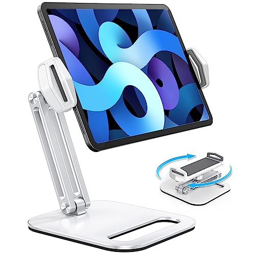 色：ホワイト Xawslife タブレットスタンド iPad用スタンド 折り畳み式 自由に高さ調整 安定感 スマホスタンド 卓上スタンド 360*角度調整可能 携帯ホルダー タブレットアーム スタンド 4-13イン
