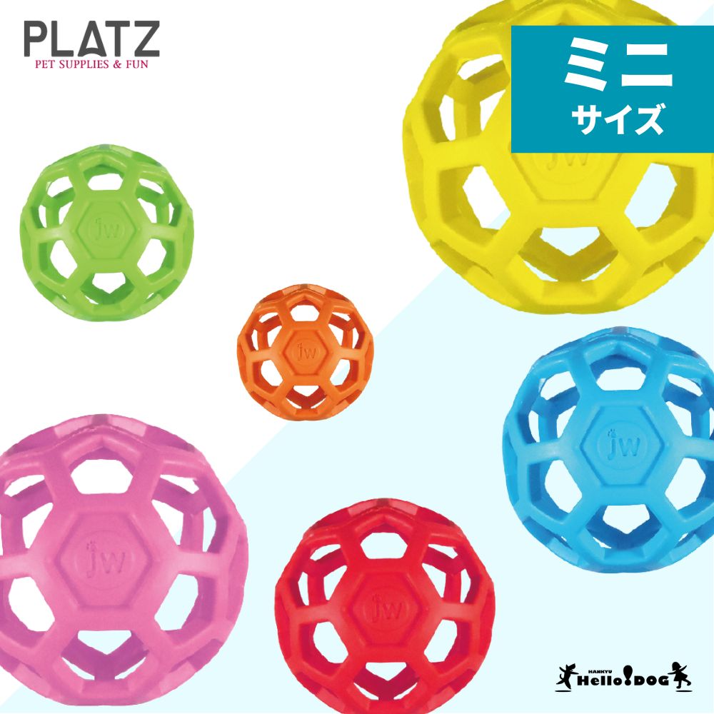 【JW PET】 ホーリーローラーボール ミニ おもちゃ 犬 ドッグトイ トイ パピー 小型犬 中型犬 ボール デンタルケア 知育トイ 天然ゴム 室内