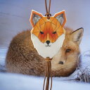 北欧の動物 リフレクター Origami Fox(キツネ)圧...