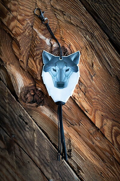 北欧の動物 リフレクター Origami Wolf・Fox・Rabbit・Red Panda（狼・キツネ・ウサギ・レッサーパンダ）存在感 フック 本革 シンプル キーホルダー おしゃれ 交通安全グッズ スタイリッシュ お守り 通勤 通学 部活 塾 自転車 散歩 子供 高齢者