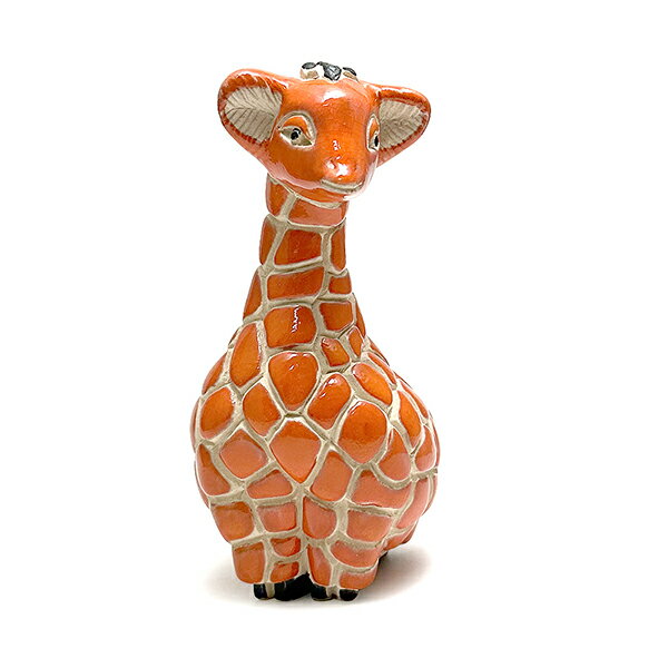 キリン子供 99陶器 置物 動物 キリン きりん 麒麟 giraffe アフリカ インテリア オブジェ おしゃれ かわいい 雑貨 贈り物 プレゼント ウルグアイ製 1