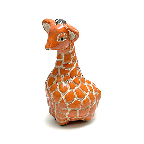 キリン子供 99陶器 置物 動物 キリン きりん 麒麟 giraffe アフリカ インテリア オブジェ おしゃれ かわいい 雑貨 贈り物 プレゼント ウルグアイ製 2