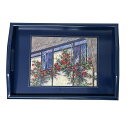 トレイ PT2-2 紺 ウィンドウ トレー お盆 アンティーク調 レトロ カフェ 喫茶 インテリア 雑貨 おしゃれ プレゼント ギフト ニュージーランド製