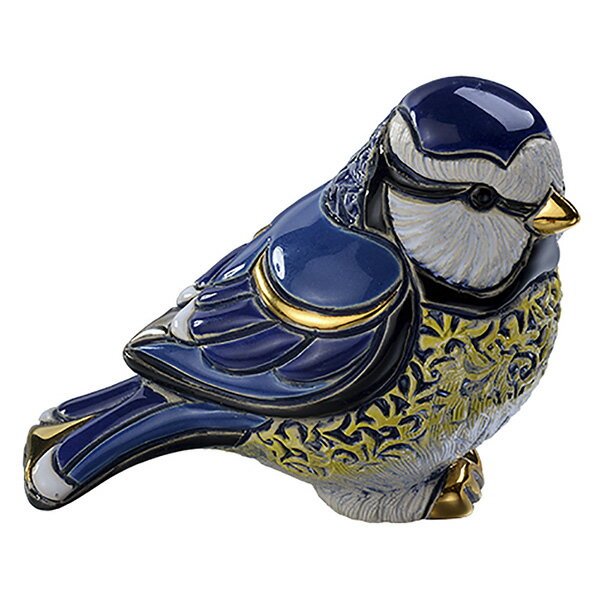 送料無料 シジュウカラ F195陶器 置物 動物 鳥 トリ とり 青い鳥 bird ペット インテリア オブジェ 雑貨 干支 十二支 酉 おしゃれ かわいい 高貴 贈り物 プレゼント