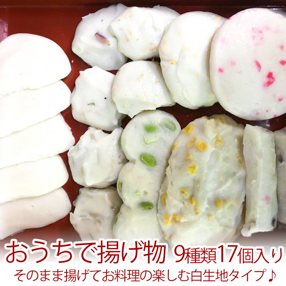 【送料無料】おうちで揚げ物 9種類17個入り (個別真空包装) そのまま揚げてお料理を楽しむ白生地タイプ♪ 伊勢名物 てんぷら さつま揚げ 練り物 真空パックでお届け