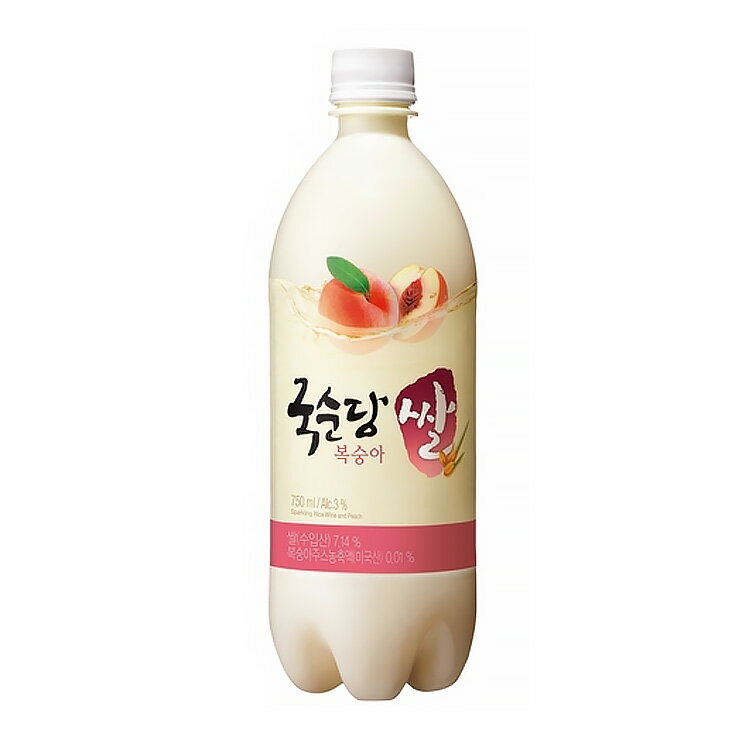 【麹醇堂 クッスンダン 】 米マッコリ 桃味 750ml ALC.3%