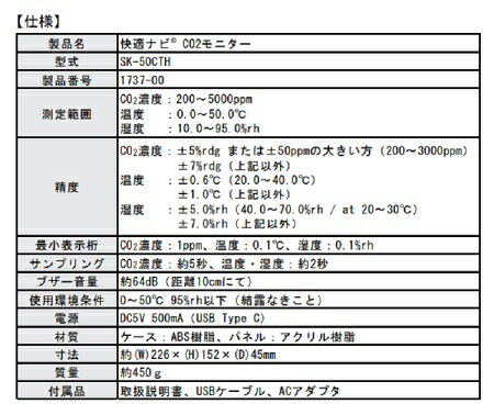 (��)��ƣ���̴������ ��Ŭ�ʥ� CO2��˥��� SK-50CTH CO2�ޥ͡����㡼 CO2ǻ��¬��� ���� �����ú��¬�� �������к� ��̩�к� ������ ������� �ɳݤ� ��� �ع� �±� ���� ����Ź SATO