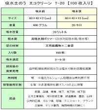 【あす楽・即納可】【台風水害対策に!】吸水土のうエコクリーンT-20【100枚入り】(淡水土がいらない水を吸う軽い楽に運べる5年保証再利用可持ち手付台風災害水害梅雨ゲリラ豪雨対策送料無料安い売れてます!)