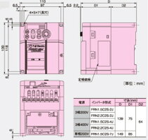 富士電機FRENIC-MiniFRN0.1C2S-2Jコンパクト型インバーター0.1kw3相200V