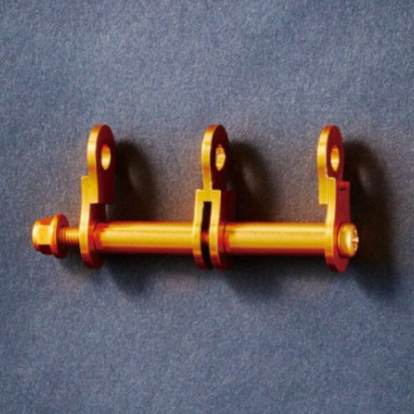 ニックス(KNICKS) ALU-2-GO (ゴールド) アルミ製金具一式（2連結タイプ/アルマイト加工） パーツ 金具 腰袋 工具袋 道具袋 【メール便】