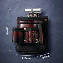ニックス(KNICKS) ADV-201TG-R 【レッド】アドバンガラス革VA小物腰袋 【アルミ背板補強】 腰袋 工具袋 道具袋