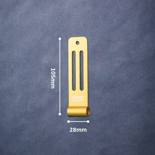 ニックス(KNICKS) ALU-Z-GO (ゴールド) アルミ削り出しシングルベルトループ（一部削り出し）超軽量 パーツ 金具 腰袋 工具袋 道具袋 