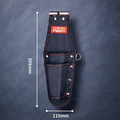 ニックス(KNICKS) KCS-201PLNDX　SUS補強プレート入 型押ペンチ・ニッパー2Pホルダー 腰袋 工具袋 道具袋