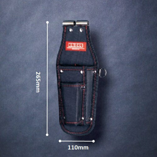 ニックス(KNICKS) KCS-301PNDX　SUS補強プレート入 型押ニッパー・ドライバー3Pホルダー 腰袋 工具袋 ..