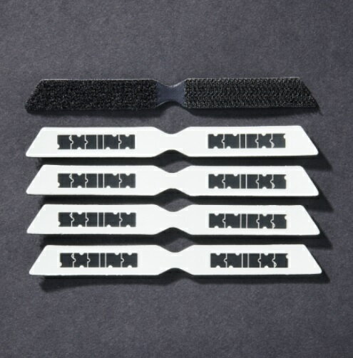 【在庫あり】ニックス(KNICKS) KN-ZP 蓄光ジッパープル（5個入り）ニックスロゴ 白地×黒文字 折返ベル..