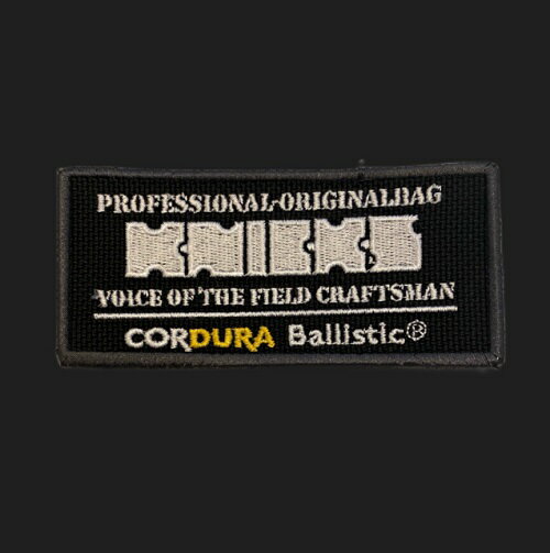 【在庫あり】ニックス(KNICKS) W-BA バリスティック生地刺繍ワッペン 黒地×白文字 ニックスロゴ ベルク..