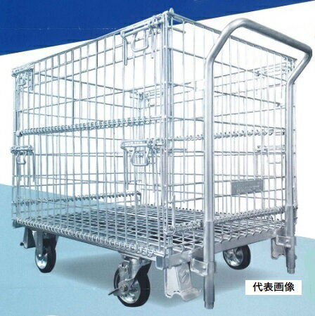 サンキン CM-3S-RH らくらくハンドル付きパレット　折りたためて段積みも可能！ 耐荷重500kg ストッパ..