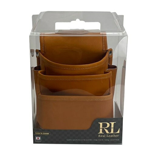 コヅチ 革製腰袋3段 キャメル 作業工具 接着・接合工具・その他 工具差し 腰袋 工具袋 道具袋 KOZUCHI ..