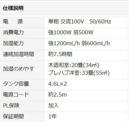 【在庫品】SFH-12 ナカトミ スチームファン式加湿器 白 オフィス 学校 病院 施設 木造：20畳 プレハブ：33畳 ホワイト 業務用