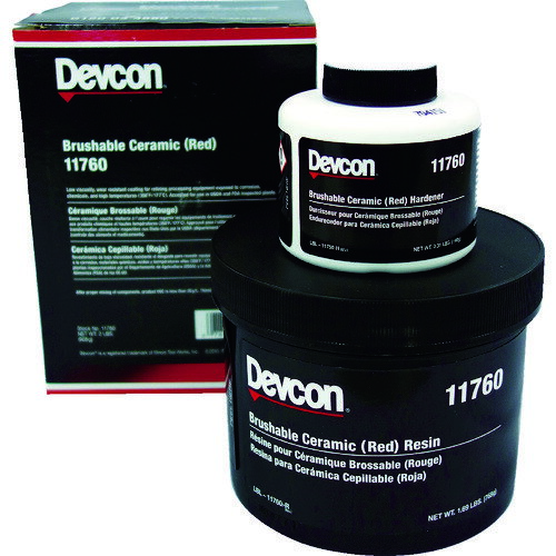 デブコン 耐蝕・耐摩耗補修剤 ブラッシャブルセラミック赤 2lb DV11760 リキッド状 耐熱 耐蝕 耐薬品性 Devcon