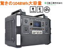 【在庫入替セール】日動工業 ポータブル電源 パワーバンク1000 【LPE-R1000L】 屋内用 大容量 家庭用 アウトドア AC100V 1048Wh/AC100V DCシガー DCジャック USB typeA USB typeC バッテリー 車中泊 キャンプ スマホ充電 防災 地震 避難所 338-3760|詳細画像
