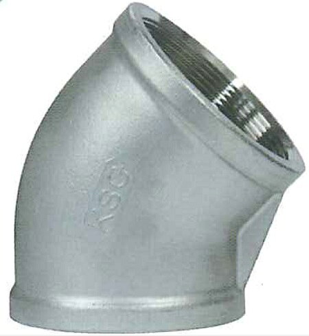 ステンレス継手 ねじ込み　KSG 45°エルボ 100A 【KSGS-45L100A】 ネジ