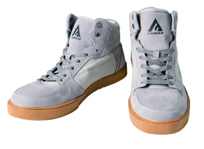 送料込■FUBARフーバー　ワークシューズ　FB-823　グレー　ミドルカット　おたふく手袋