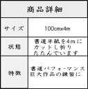 書道パフォーマンス用 練習用紙 100cm×4m 20枚 耳付き 書道 パフォーマンス 紙 書道用紙 書道用品 半紙屋e-shop 3