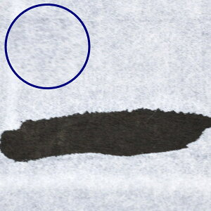 抄き目がわかりやすいよう紺色の下敷きを敷いています