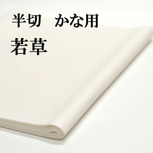 書道 書道紙 条幅紙 手漉き 画仙紙 若草 半切 20枚 かな用 薄口 漉き込 ゆっくり運筆する人用 手漉き画仙紙 条幅 仮名用 かな 仮名 漉き込み加工 書道用品 書道用紙 作品 清書 練習 初心者 おすすめ 半紙屋e-shop