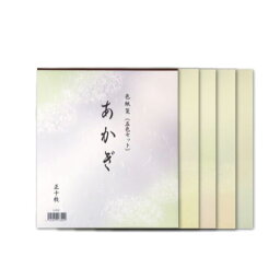 色紙練習用紙 あかぎ 5色セット 10枚綴り GJ52 書道 色紙 鳥の子紙 書道用紙 書道用品 半紙屋e-shop